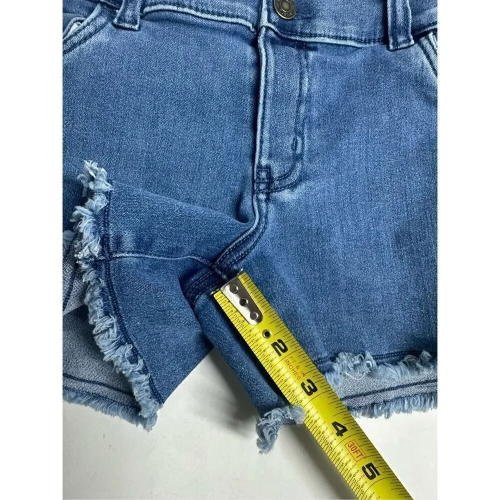 Carter’s Girl’s Denim Shorts Blue Ajustable Waist Size 14 Cotton Blend